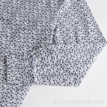 Camisa de manga larga floral sexy para hombre